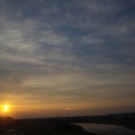 2012年5月21日夕陽　多摩川
