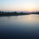 2012年6月14日　夕陽　多摩川